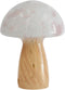 Urban Lifestyle 12" Blush Tortoise Glass Mushroom Lamp, Modern Retro Table Lamp