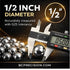 1/2 G25 (0.50), 52100, 25 Pack BC Precision Chrome Steel Bearing Balls AISI Precision Hardened Steel Balls for Bearings