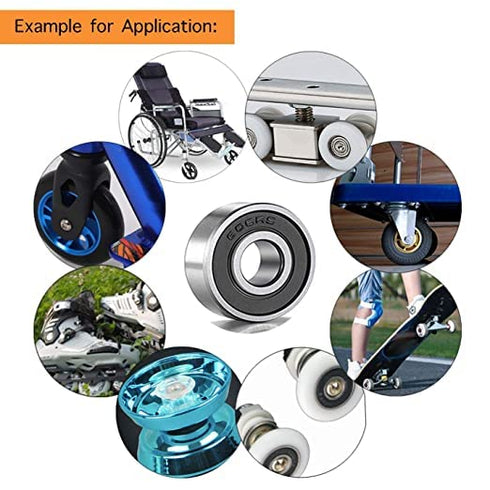 Yinpecly 4Pcs 626Z Plastic Roller Idler Bearing, Sliding Door Pulley Wheel for Furniture, Hardware Accessories