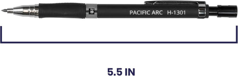 Pacific Arc 2mm Collegiate Lead Holder and Lead Sharpener, Black Drafting Pencil for Artist Drawing, Drafting, and Sketching by Pacific Arc