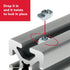 8020, 3933, 15 40 Series 1/4-20 Standard Drop in T-Nut Steel Nut T-Slot Accessories for 80/20 Aluminum Extrusion (10