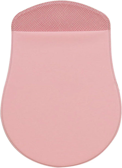 Pink Universal Stick-On Mouse Pouch, Reusable Adhesive Storage Cover for Laptop, Mouse Holder, Office Worker Mouse