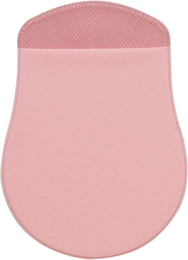 Pink Universal Stick-On Mouse Pouch, Reusable Adhesive Storage Cover for Laptop, Mouse Holder, Office Worker Mouse