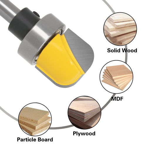 1/4 Inch Bit,3Pcs Set ASNOMY Shank Bowl and Tray Router Cove Juice Groove Router Bit with Ball Bearing Dish Carving