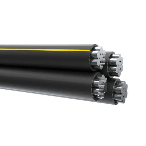 2-2-2-4 600V 155 Dyke Quadruplex Aluminum Conductor Underground Direct Burial Cable URD - Ampacity, Cross-Linked