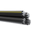 2-2-2-4 600V 155 Dyke Quadruplex Aluminum Conductor Underground Direct Burial Cable URD - Ampacity, Cross-Linked