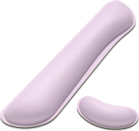Dapesuom Keyboard Wrist Rest Set - Cute PU Wrist Pad for Computer Keyboard and Mouse Pad, Queen Pink