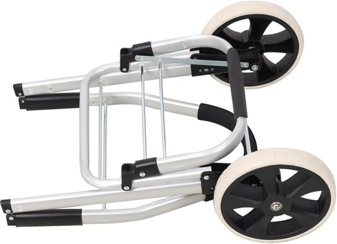 Homonova 40L 2-in-1 Shopping Trolley with Wheels, Large Capacity Rolling Shopping Bag with Detachable Frame