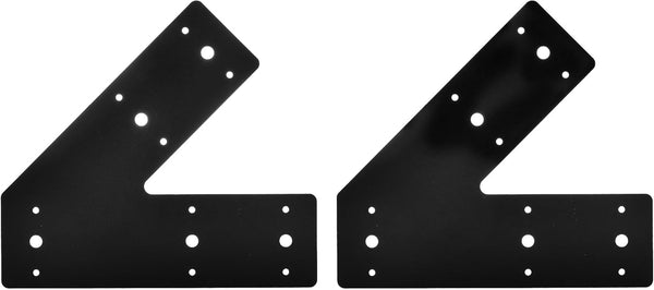 45 Degree Angle Flat Bracket (2 pc) with Powder Coating, Mending Plate, Angled Brackets for Truss and Framing