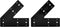 45 Degree Angle Flat Bracket (2 pc) with Powder Coating, Mending Plate, Angled Brackets for Truss and Framing