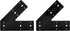 45 Degree Angle Flat Bracket (2 pc) with Powder Coating, Mending Plate, Angled Brackets for Truss and Framing