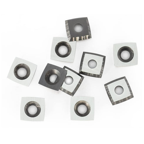 11mm Square Carbide Inserts Cutters, 10pcs Knives Blades for Woodworking Spiral/Helical Planer Cutter Head