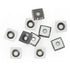 11mm Square Carbide Inserts Cutters, 10pcs Knives Blades for Woodworking Spiral/Helical Planer Cutter Head