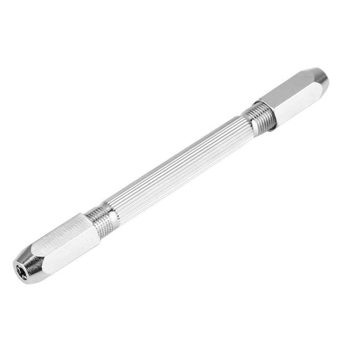 0-3mm Double End Hand Drill, Mini Micro Manual Gimlet Double End Pin Vice Drill for Drilling Wood