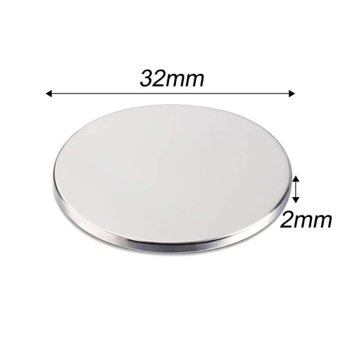 MIKEDE 20 Pack Strong Neodymium Disc Magnets, 1.26 inch D x 0.08 inch H with Double-Sided Adhesive