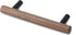 2Pcs 3.8"/96mm) Walnut Solid Wood Pulls Handles Aluminum Alloy Black Base Kitchen Wardrobe Cabinet Hardware Pull Handle