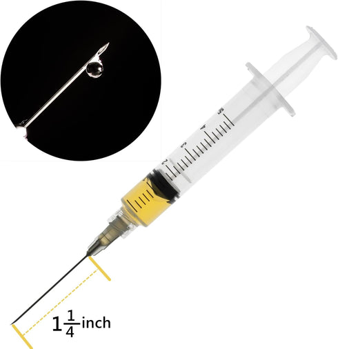 20 Pack 5ml Industrial Sterile Syringes, Plastic Disposable Syringe with 22Ga 1.2 Inch for Scientific Labs, Liquids