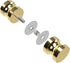 CKB Double Sided Shower Glass Door Knob, Polished Gold Finish, Solid 304 Stainless Steel Handle for 5/16" to 1/2" Glass