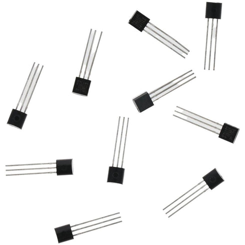 DS18B20 10pcs Black Durable 18B20 TO-92 3 Pins Wire Integrated Circuit Temperature IC Sensor