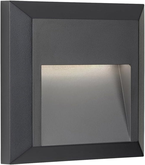 ZONK Outdoor Waterproof LED Step Lights, 120V Wall Mounted Stairway Lighting, 3W 4000K