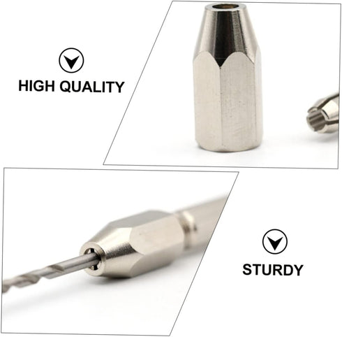 DOITOOL 6 Pcs Mini Vise Drill Model Tools, Hand Auger Miniatures, Double Ended Pin Vise Set