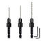3 Pack Countersink Drill Bit Set, 3in1 Woodworking Counterbore Hole Saw Bits with 1 Allen Wrench