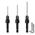 3 Pack Countersink Drill Bit Set, 3in1 Woodworking Counterbore Hole Saw Bits with 1 Allen Wrench