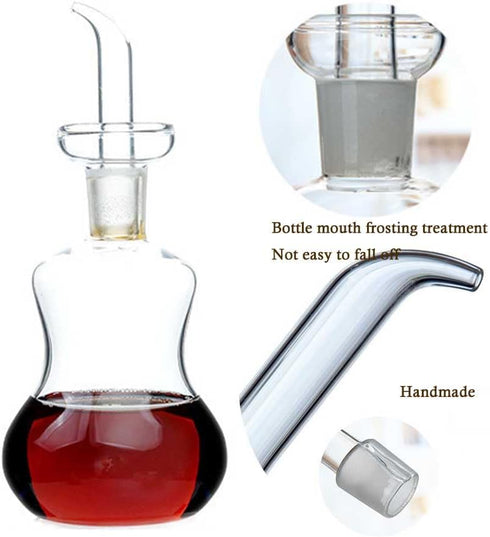 ARGENTFLUX 150/250/500ML(500ML) Oil And Vinegar Dispenser, Oil and Vinegar Dispenser Glass, Glass Oil Bottle Non-Drip