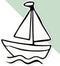 Azeeda 'Sail Boat Toy' White Premium Vinyl Decal Sticker Waterproof, Durable & Easy