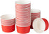 8-Ounce 50 Frozen Coppetta Dessert Cups, Disposable Ice Cream Cups - Lids Sold Separately, Sturdy, Red Paper Yogurt