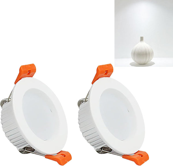 UEGFSIJRF Ultra-Thin 2-Inch Recessed Lighting Kit - 6000k LED Downlights 3W 180LM White