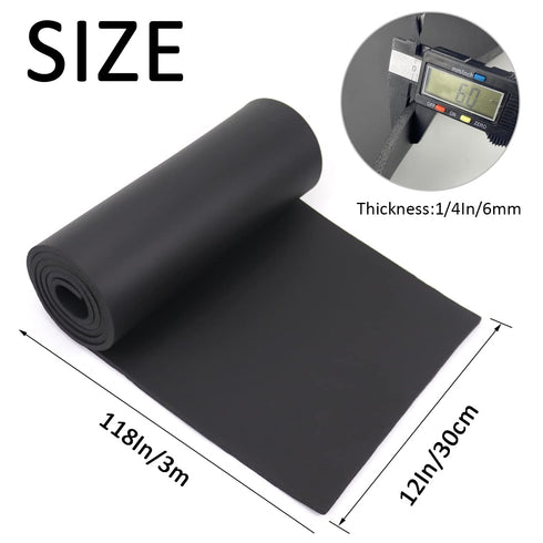 12'' 118'' 1/4'' Storystore Sponge Neoprene Foam Sheet Roll, x x Thick Foam Padding Without Adhesive Rubber Sheet
