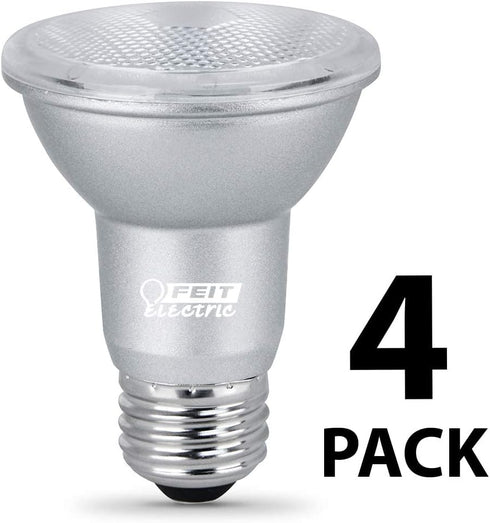 Feit Electric PAR20 LED Bulbs, 50W Equivalent, 5000K Daylight, Dimmable, E26 Base, 450 Lumens, 22-Year Lifetime, 4 Pack