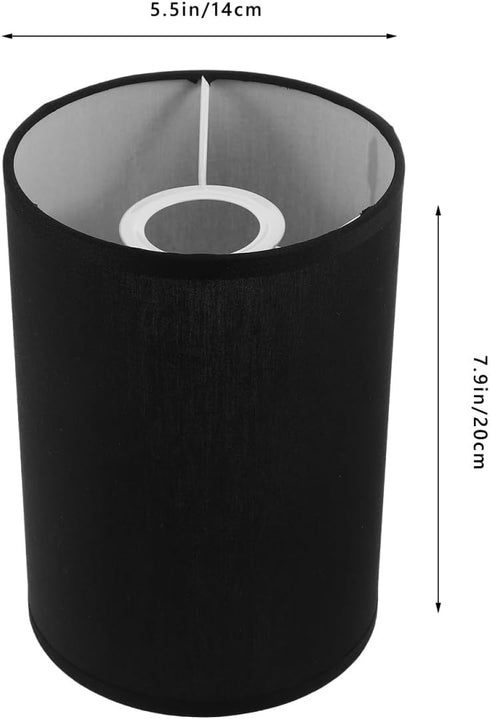 5.51X5.51X7.87 Inch E27 Luxshiny Round Decorative Lampshade Fabric Lamp Cover for Socket Table and Floor Lamp Eye