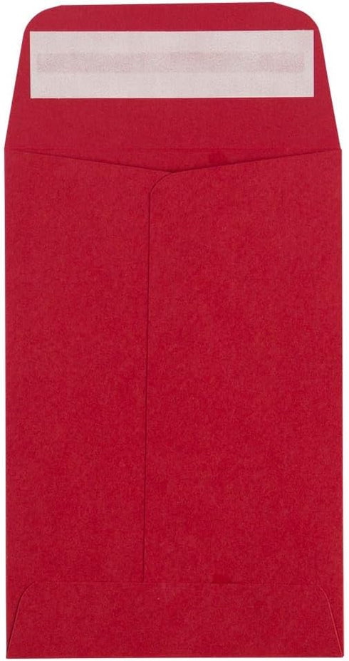 LUXPaper #4 Coin Envelopes | Peel & Press | 3'' x 4 1/2'' | Ruby Red | 250 Qty