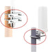 Chaowei U Bolts, 2 pcs Magnetic Stainless Steel Hardware for Outdoor WiFi Antenna Mounting Bracket, 4G LTE, Ham Radio