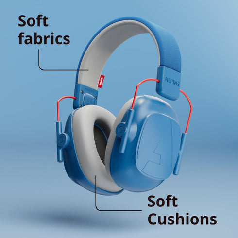 3-16 22dB Alpine Muffy Kids - Hearing Protection - CE & ANSI Certified - Adjustable for Ages years - Noise Cancelling