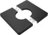 2 Pcs Wall Split Flange, ABS Square Self-Adhesive Escutcheon Plate for 1.3"/33mm Diameter Pipe
