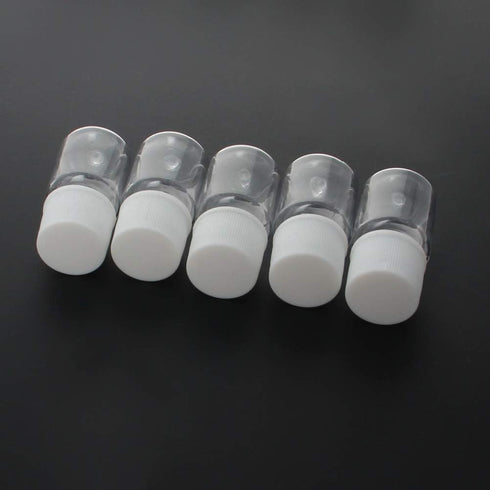 Othmro 50Pcs 5ml Plastic Bottles Lab Cylindrical Chemical Reagent Wide Mouth Polyethylene Sample Sealing Liquid Storage