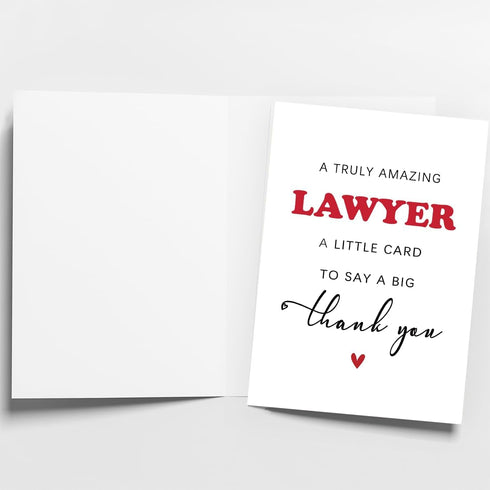 PUGAILA Cute Thank You Card for Lawyer, Thank You Lawyer Card, Lawyer Appreciation Gifts for Men Women, Lawyer