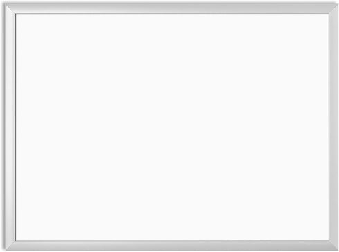 U Brands Dry Erase Board, 23"x17", Silver Aluminum Frame with Melamine Surface