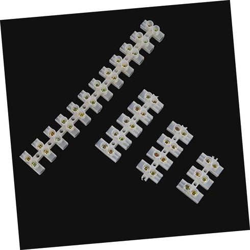 20pcs 12-Position 10a Terminal Strip High-Toughness Plastic Brass Firmware Electrical Wire Terminal Connector