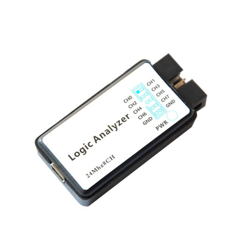HiLetgo USB Logic Analyzer Device, EMI Ferrite Ring USB Cable, 24MHz, 8CH, 24MHz 8 Channel UART IIC SPI Debug