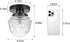 Closet DSMJFU Black Semi Flush Mount Ceiling Light, Small Hallway Light Fixture, Vintage Close to Ceiling Light Fixture