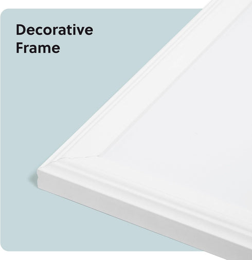 U Brands Farmhouse Magnetic Dry Erase Board, 23"x17", White Wood Style Frame, Includes 2 Magnets