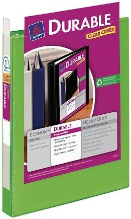 Avery Durable View Binders 1" - 250 Sheet Capacity, Chartreuse Color