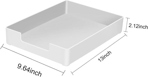 Letter-Size Tray, Desk Drawer Organizer, A4 Plastic Paper Tray, Stackable Paper Organizer for Office, School, Home