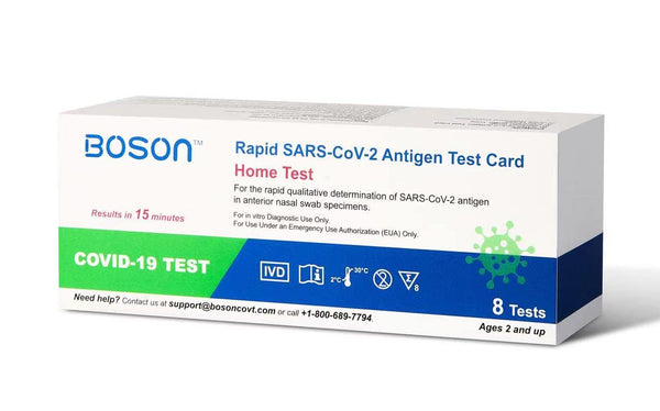 Rapid SARS-CoV-2 Antigen Test Card, 1 Pack, 8 Tests Total, FDA EUA Authorized OTC Self Test, Results in 15 Minutes