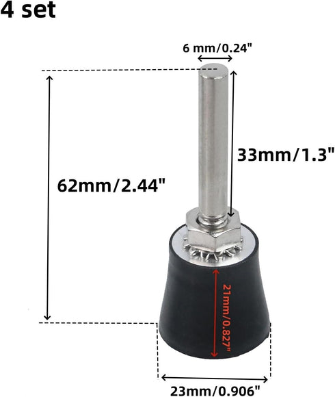 4Pcs 1 Inch 1/4" Quick Change Disc Pad Holder with Shank, Air Grinder Attachments, Disc Holders for Grinder Power Drill