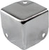 Annakideya 35x35x35mm Pack 16 Chromed Iron Case Corner Protector Metal Box Corner Support Angle Curved Decoration Guard